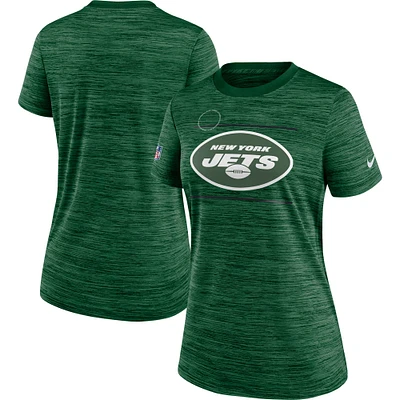 T-shirt Nike New York Jets Velocity Sideline Performance vert pour femme