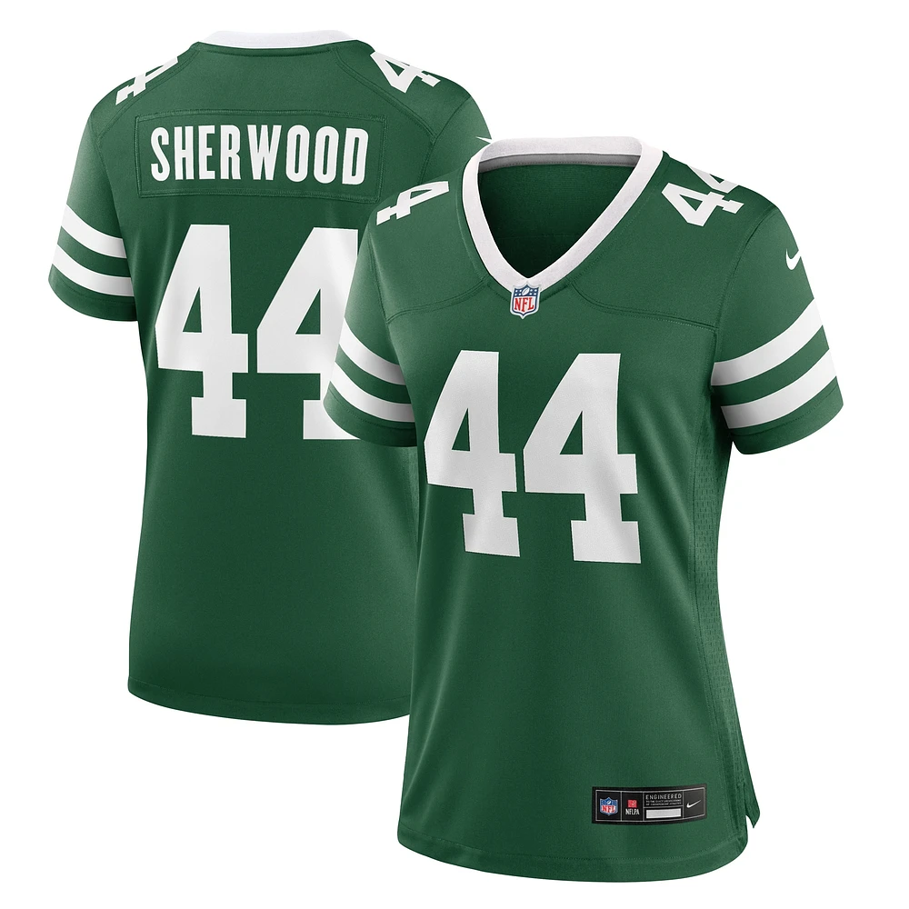 Maillot de match Nike Jamien Sherwood Legacy Green New York Jets pour femme