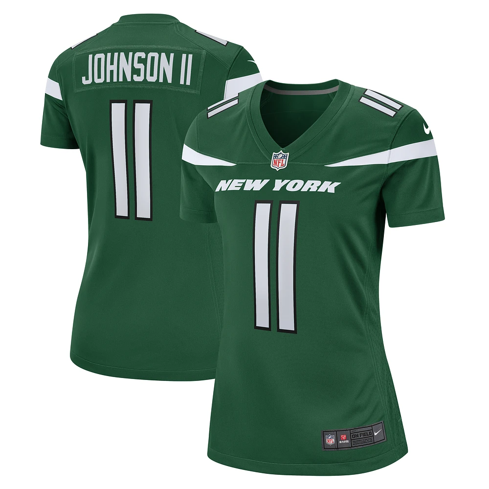 Maillot de match Nike Jermaine Johnson II Gotham vert New York Jets pour femme