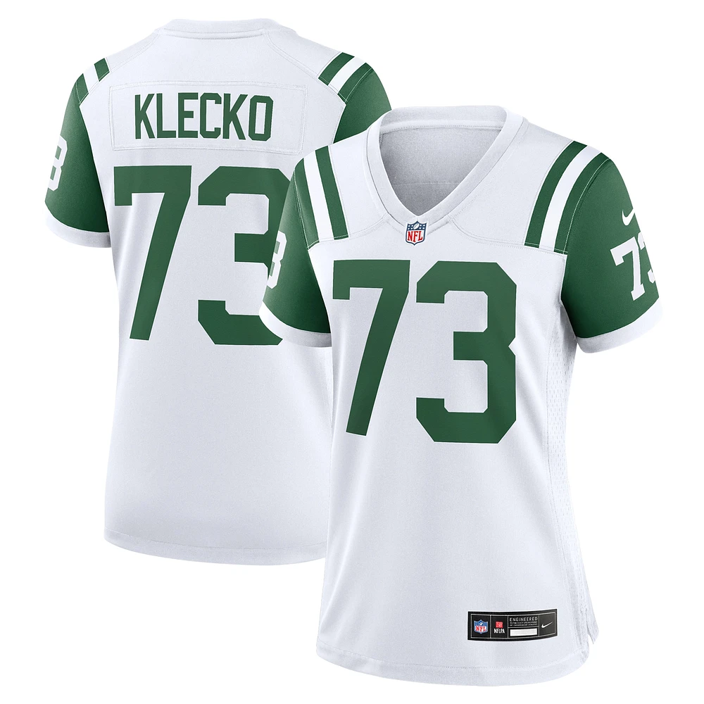 Maillot de jeu joueur retraité alternatif classique Nike Joe Klecko des New York Jets pour femme, blanc