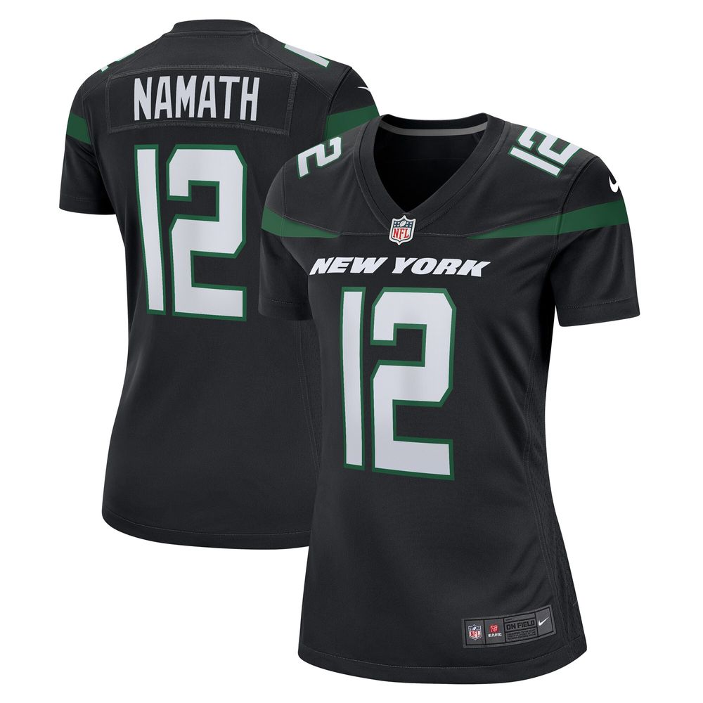 Women's Nike Joe Namath Black New York Jets Retired Player Jersey