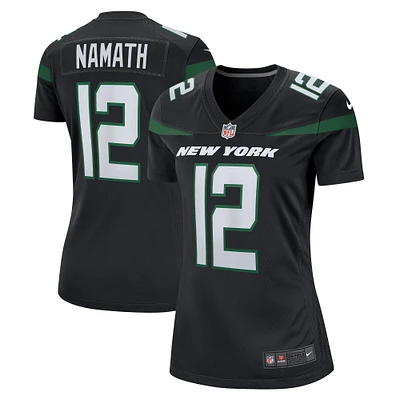 Maillot de joueur retraité Nike Joe Namath pour femme, noir, New York Jets