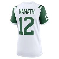 Maillot de jeu joueur retraité alternatif classique des New York Jets Nike Joe Namath blanc pour femme