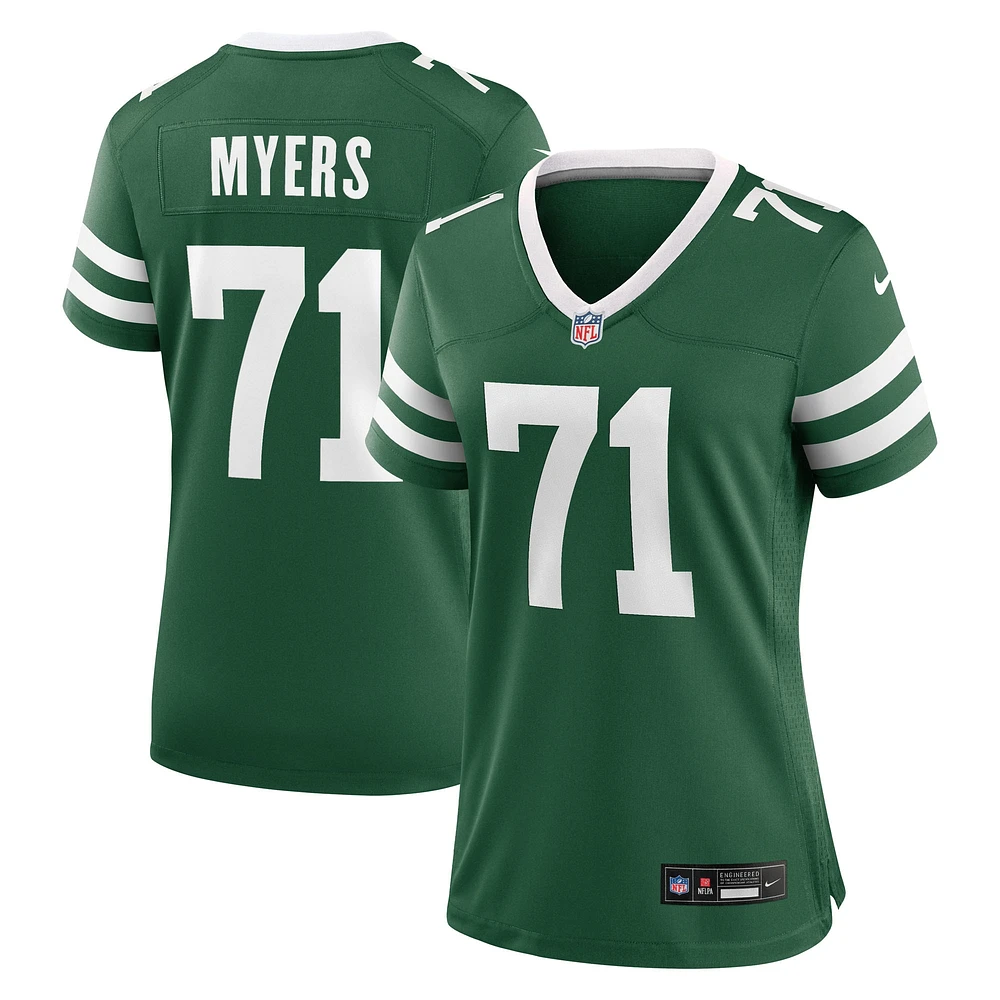 Women's Nike Josh Myers Legacy Green New York Jets Team Game Jersey