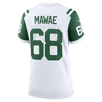 Maillot de jeu joueur retraité alternatif classique des Jets New York Nike Kevin Mawae pour femme blanc