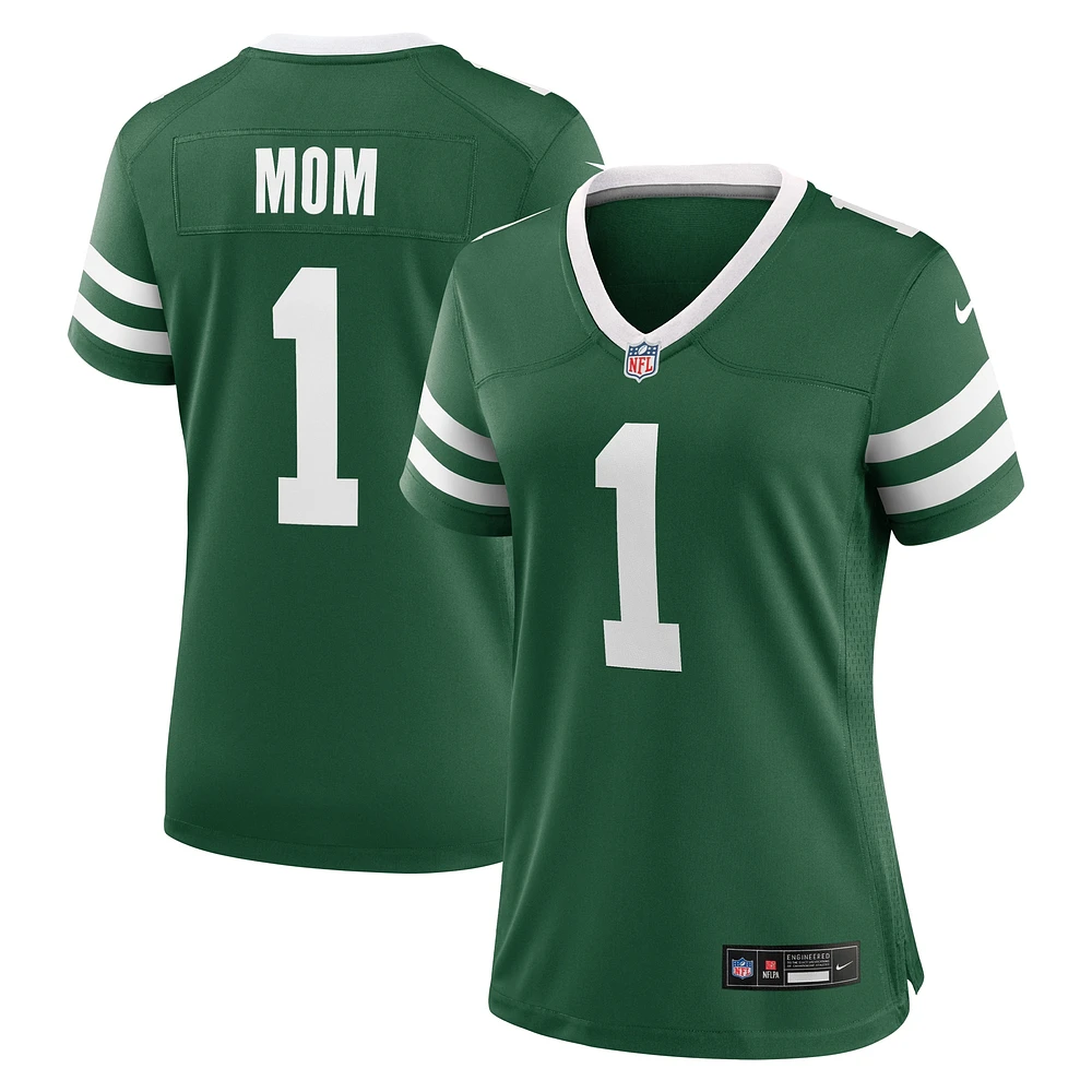 Maillot Nike Legacy Green New York Jets #1 Mom Game pour femme