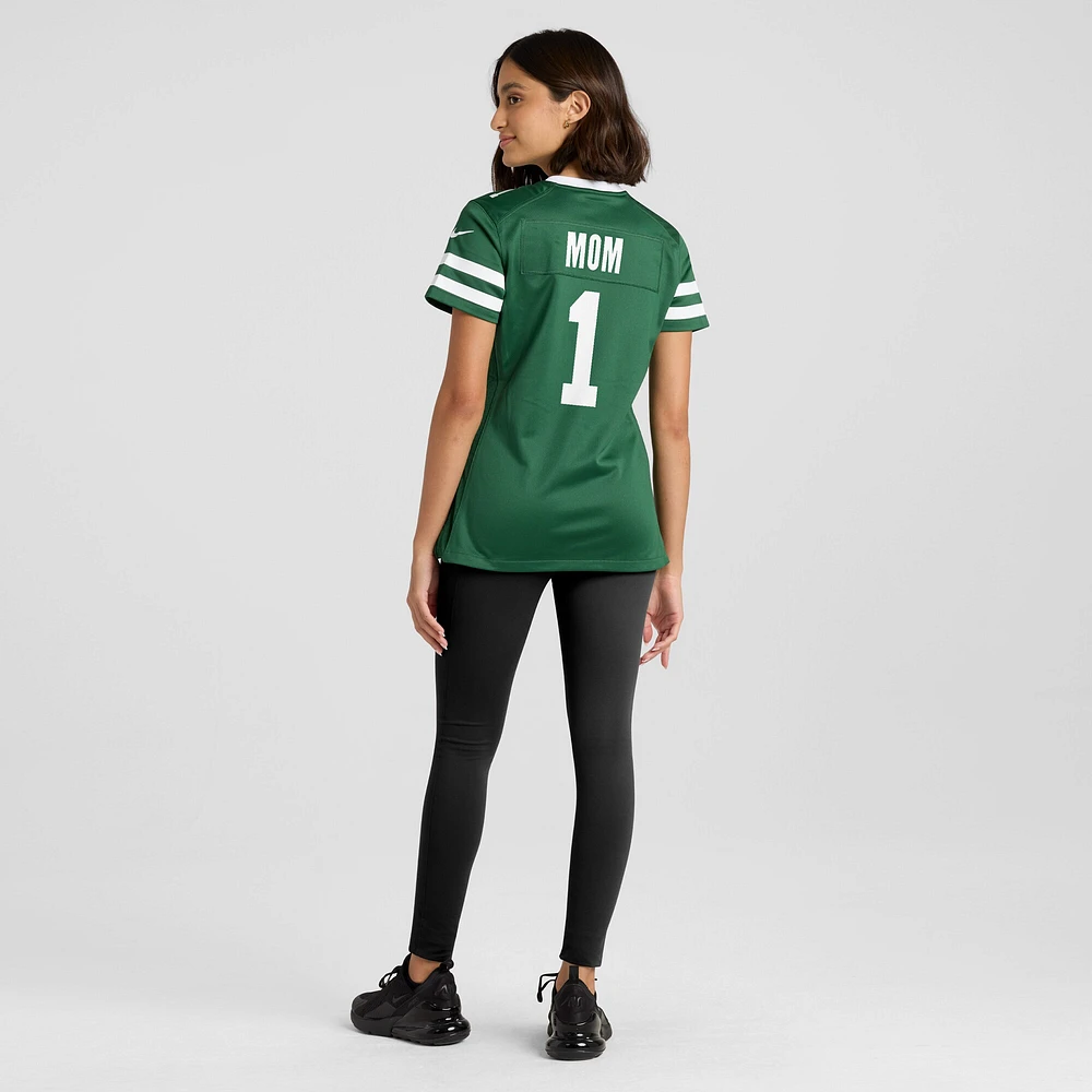 Maillot Nike Legacy Green New York Jets #1 Mom Game pour femme