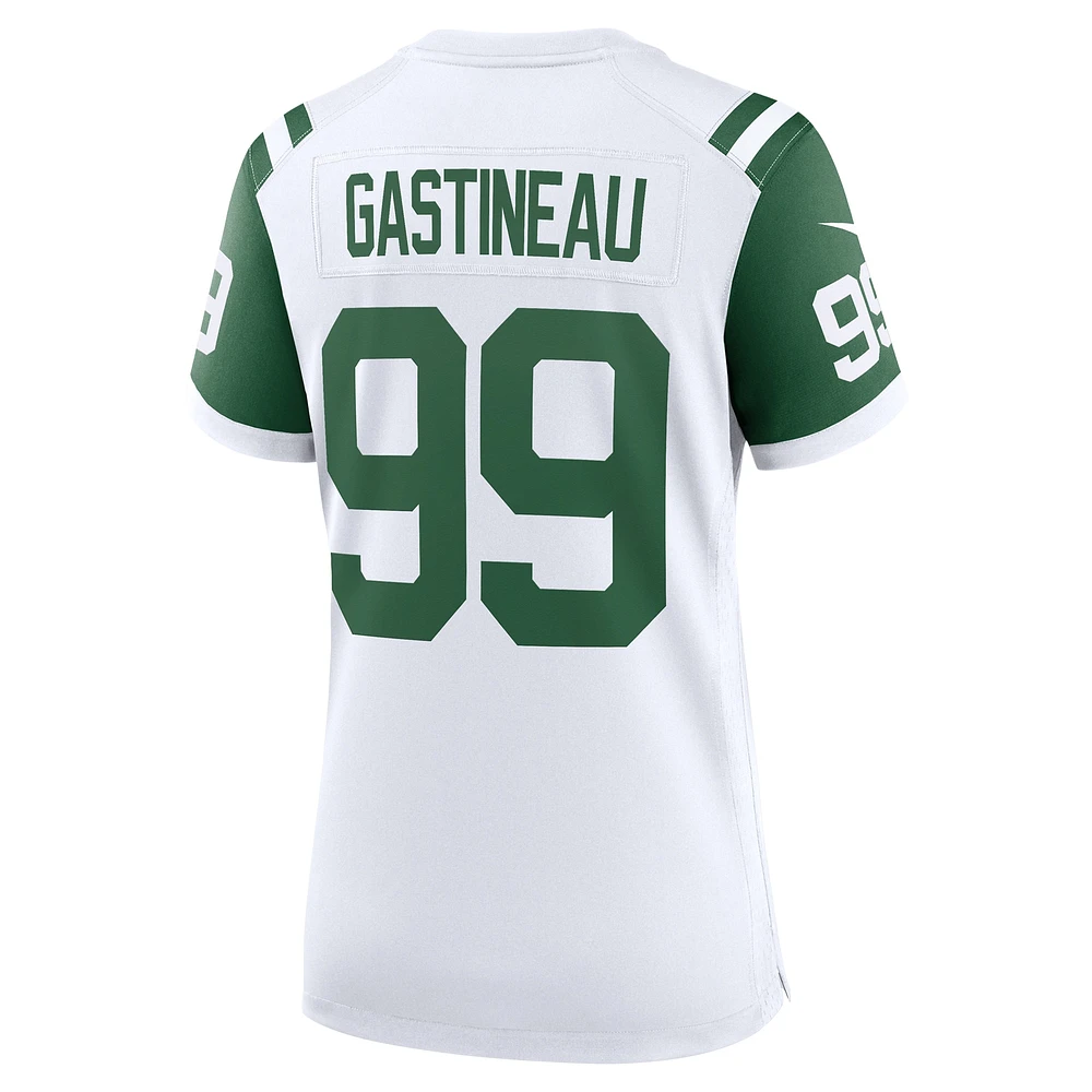 Maillot de match joueur retraité alternatif classique des New York Jets Nike Mark Gastineau pour femme, blanc