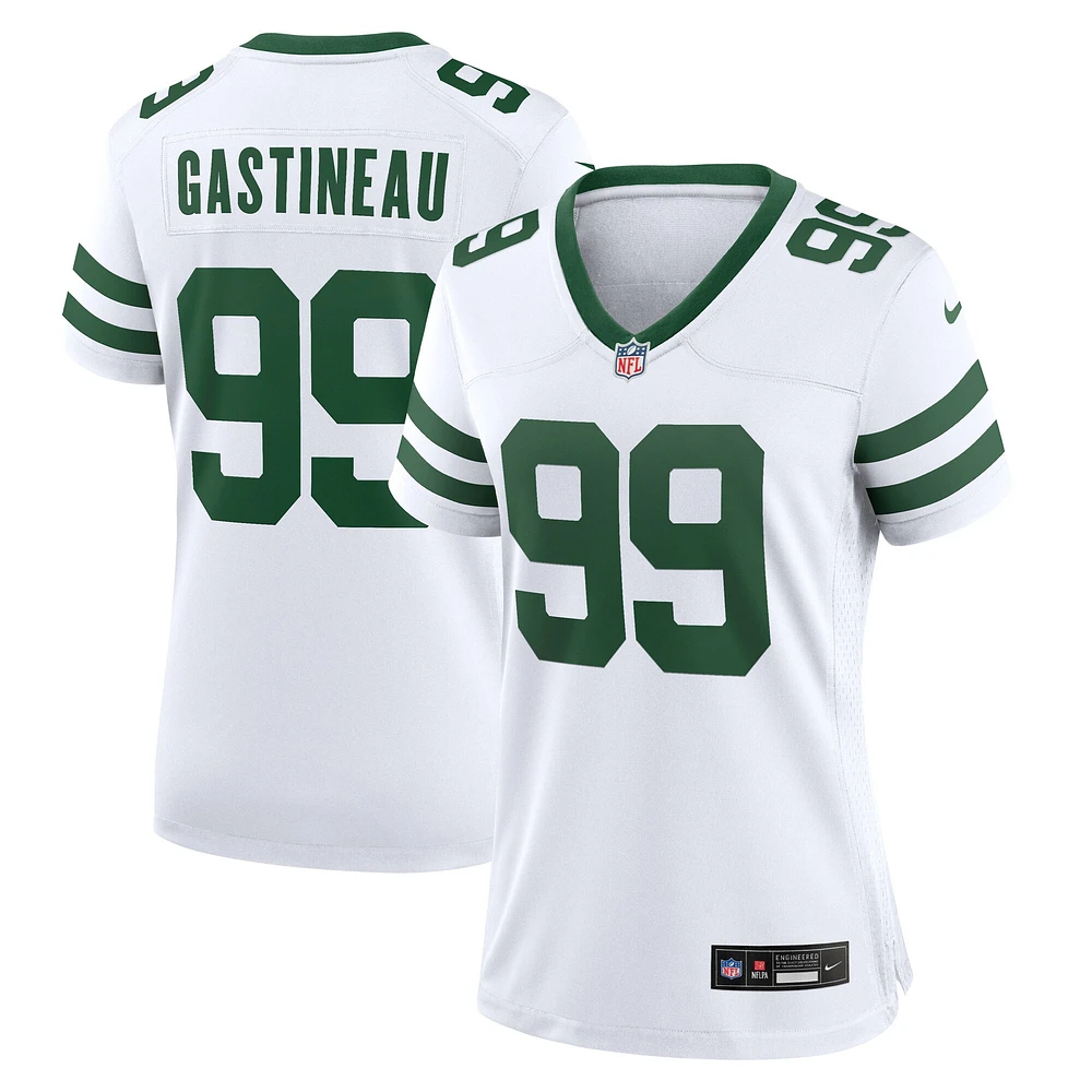 Maillot de match joueur à la retraite des New York Jets Legacy pour femme Nike Mark Gastineau blanc