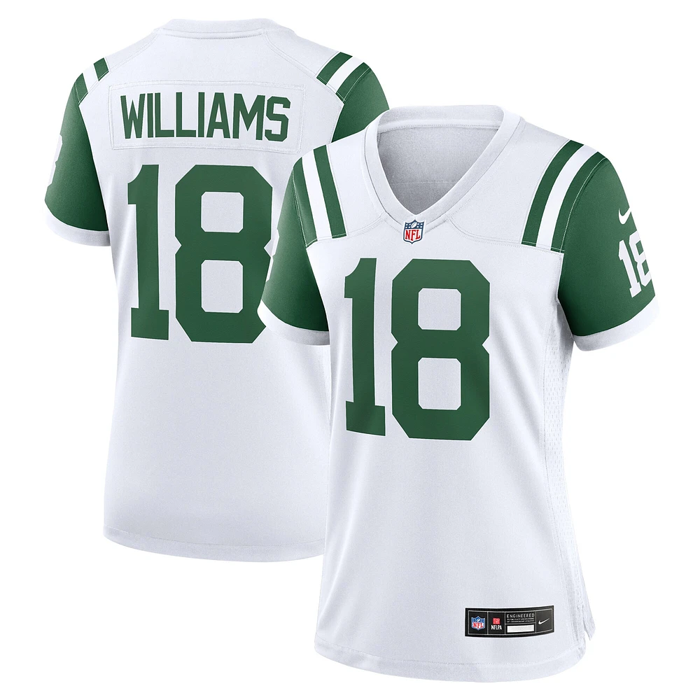 Maillot de jeu joueur alternatif classique des New York Jets Nike Mike Williams blanc pour femme