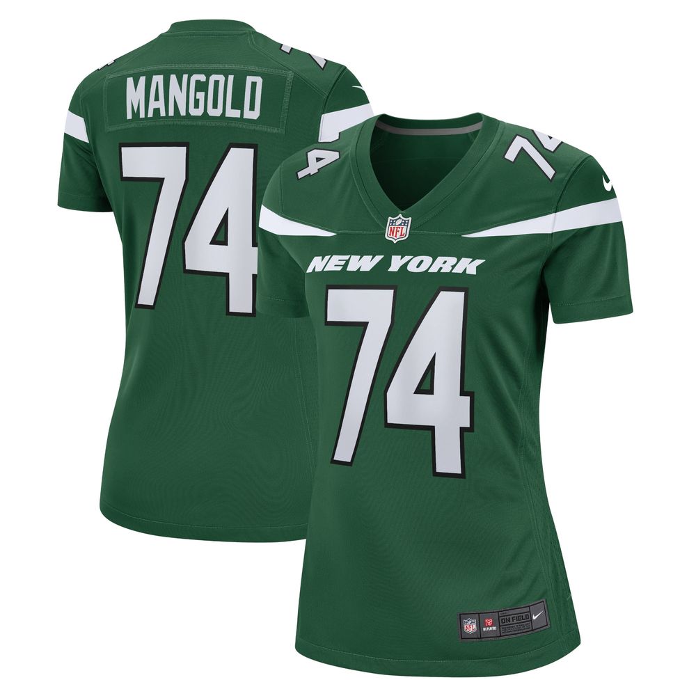 Women's Nike Nick Mangold Gotham Green New York Jets Retired Player Jersey