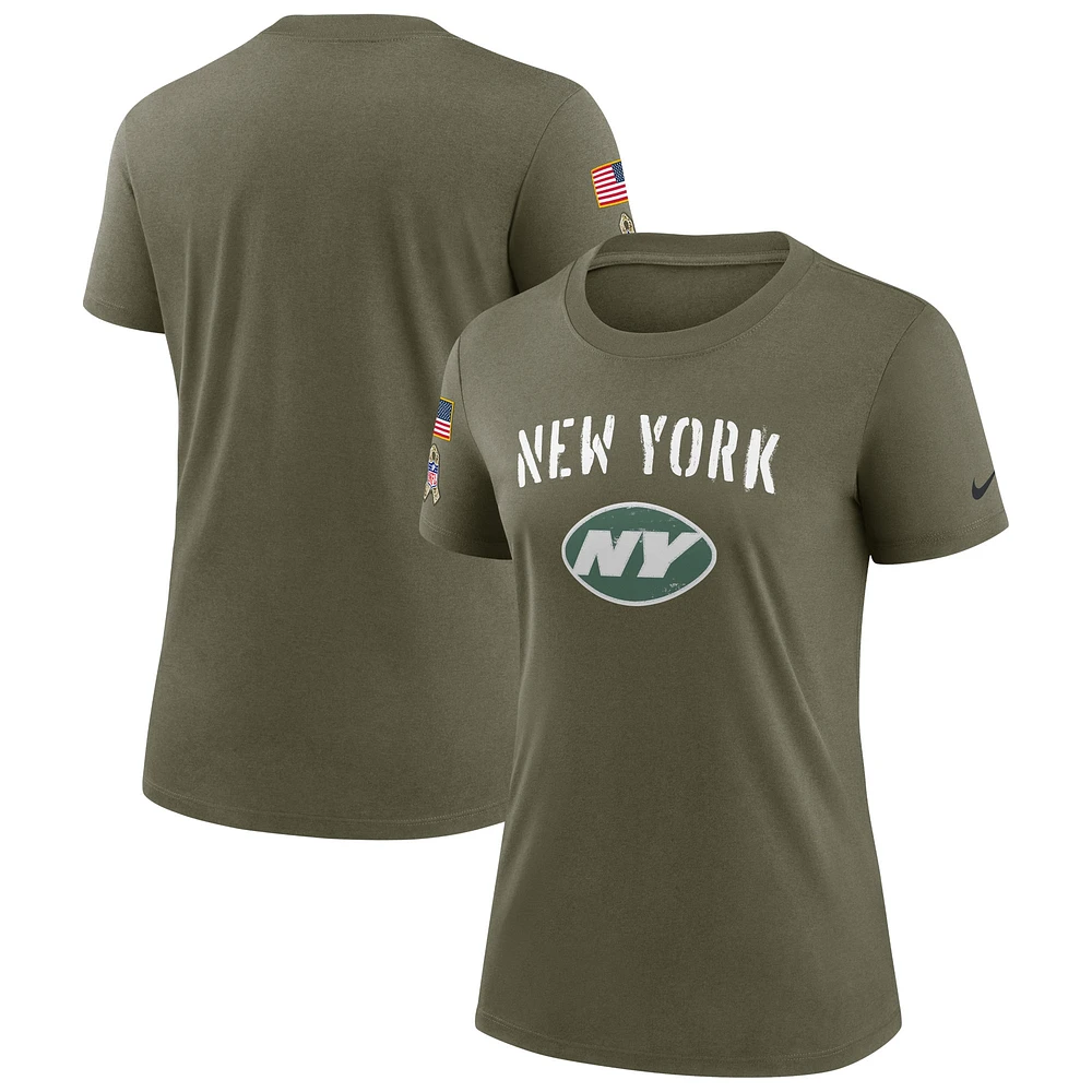 T-shirt Nike Olive New York Jets Salute To Service Legend pour femme