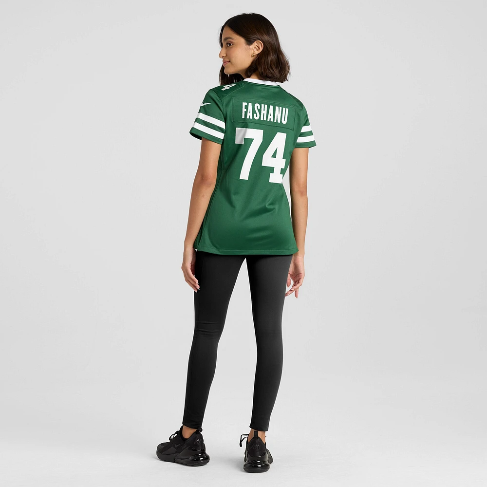 Maillot de match Nike Olu Fashanu Legacy Green New York Jets pour femme