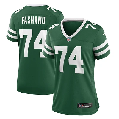 Maillot de match Nike Olu Fashanu Legacy Green New York Jets pour femme