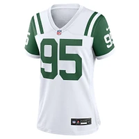 Maillot de jeu alternatif classique Nike Quinnen Williams pour femmes, blanc, New York Jets