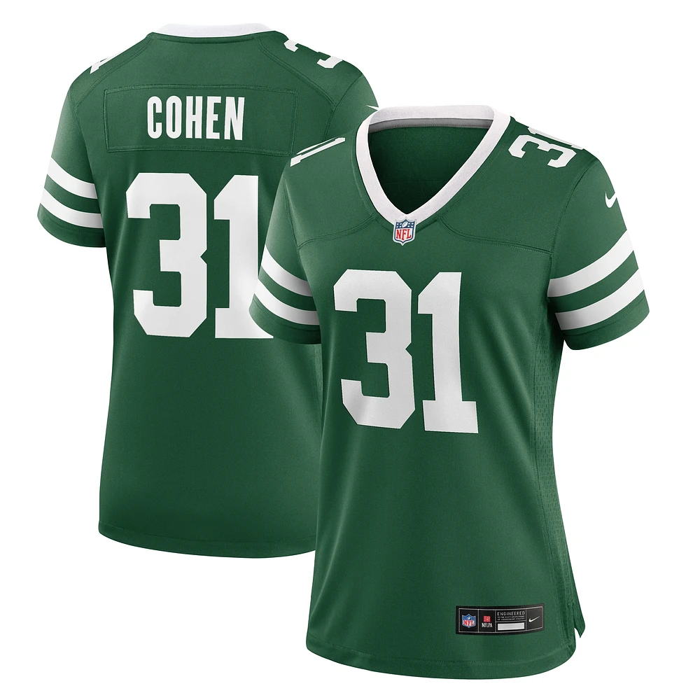 Maillot de match Nike Tarik Cohen Legacy Green New York Jets pour femme