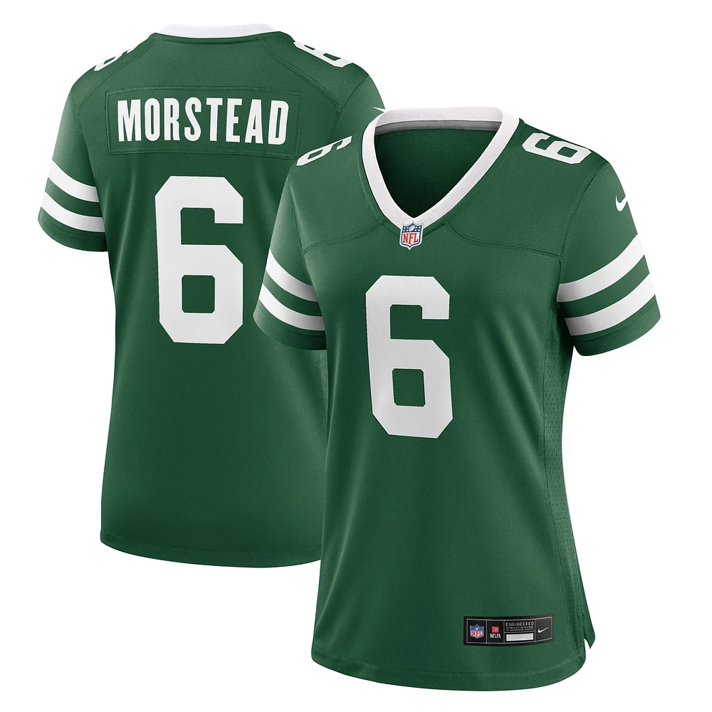 Maillot de match Nike Thomas Morstead Legacy Green New York Jets pour femme