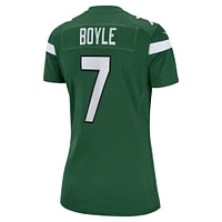 Maillot de match New York Jets Nike Tim Boyle Gotham vert pour femme