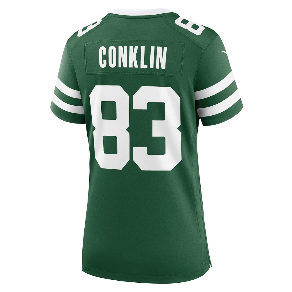 Maillot de match Nike Tyler Conklin Legacy Green New York Jets pour femme