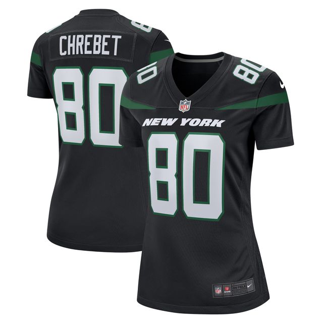 Maillot de joueur retraité Nike Wayne Chrebet pour femme, noir, New York Jets