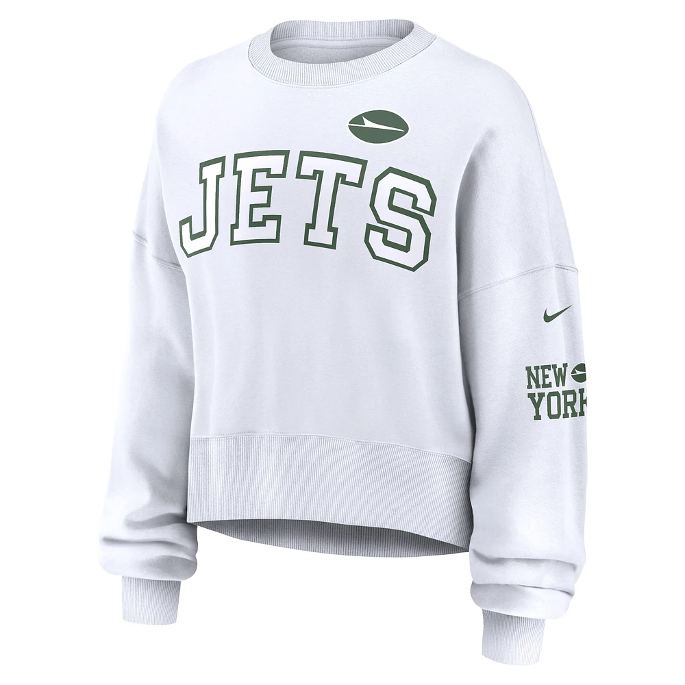 Sweat-shirt oversize Nike blanc New York Jets pour femme