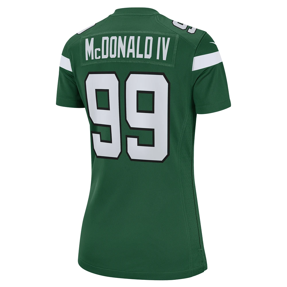 Maillot de match Nike Will McDonald IV Gotham Green New York Jets pour femme