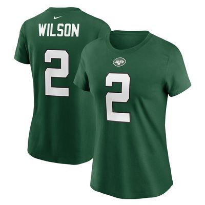 Women's Nike Zach Wilson Green New York Jets Player Name & Number T-Shirt