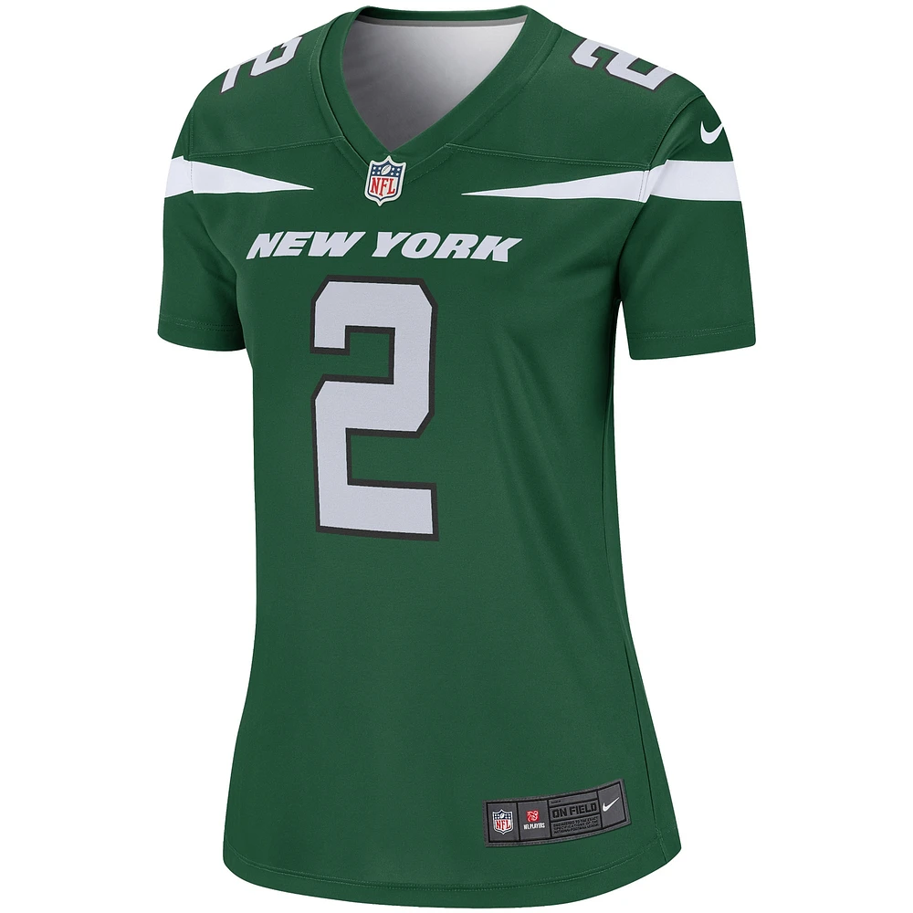 Women's Nike Zach Wilson  Green New York Jets Team Legend Player Performance Top