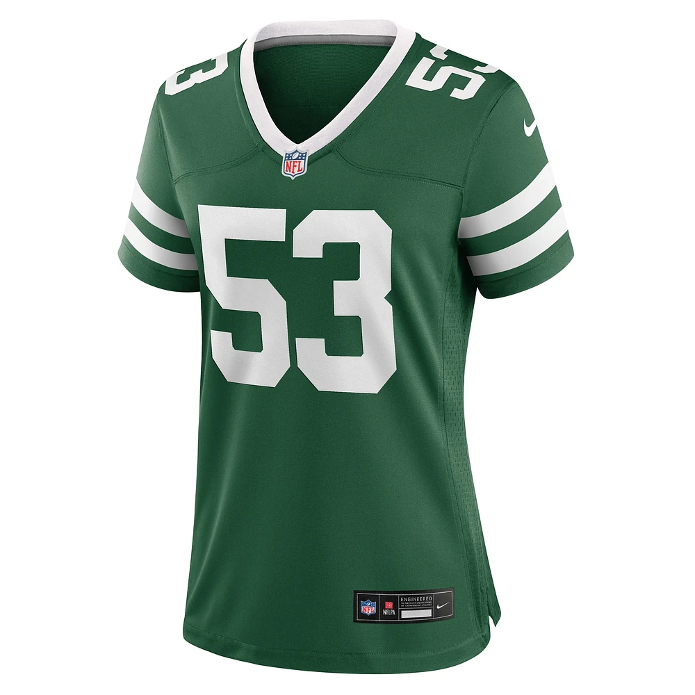 Maillot de match Nike Zaire Barnes Legacy Green New York Jets pour femme