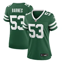 Maillot de match Nike Zaire Barnes Legacy Green New York Jets pour femme