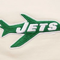 Women's Pro Standard Cream New York Jets Retro Classic Ringer T-Shirt