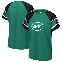 Haut raglan à blocs de couleurs Starter Green New York Jets 1st Rounder pour femmes