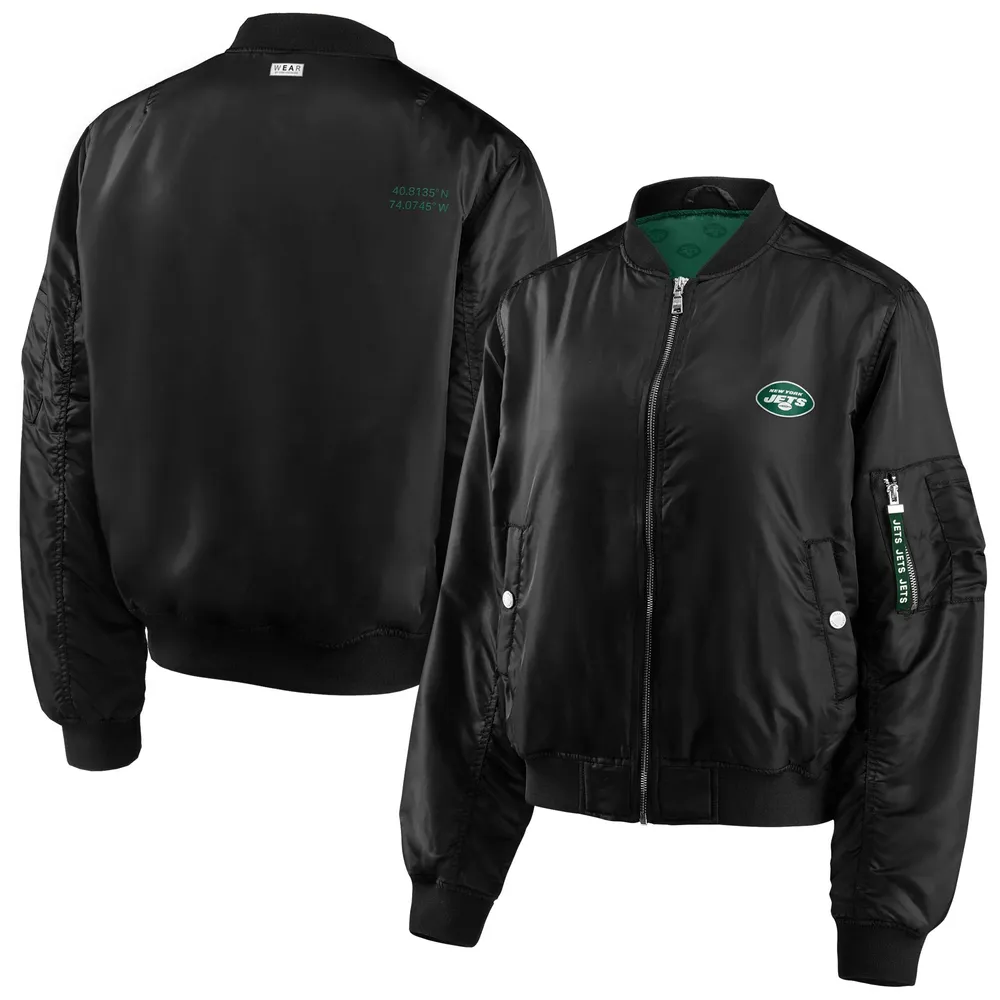 Women's Wear by Erin Andrews Green New York Jets Bomber Full-Zip Jacket Size: Medium