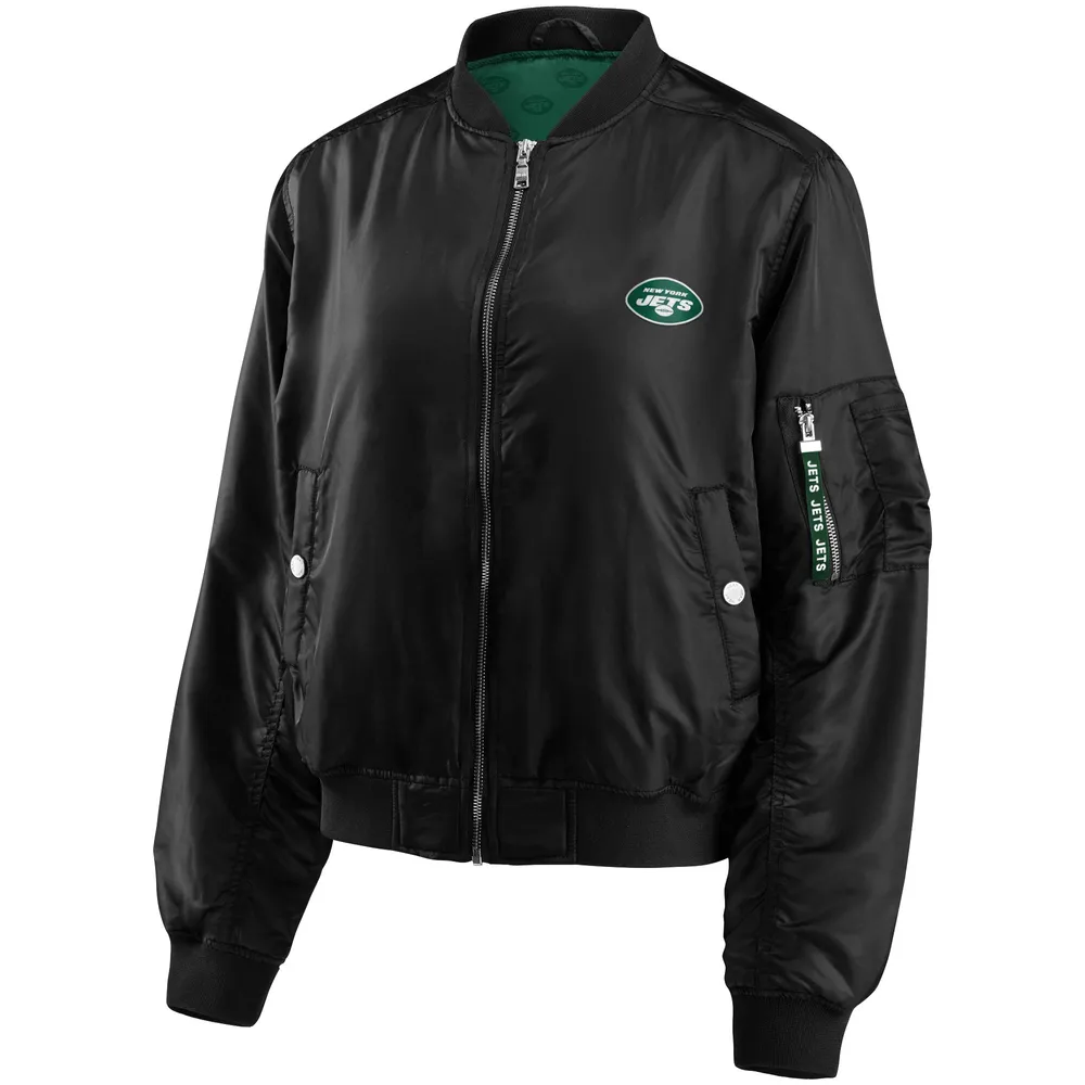 Women's WEAR by Erin Andrews Black/White New York Jets Full-Zip