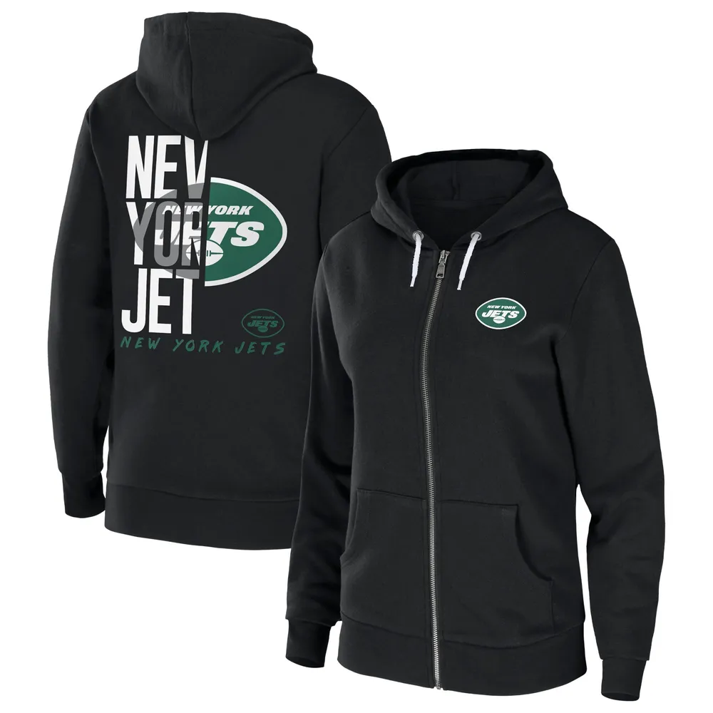 Lids New York Jets WEAR by Erin Andrews Women's Sponge Fleece Full-Zip  Hoodie - Black