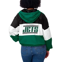 Veste coupe-vent zippée à blocs de couleurs grande taille pour femme WEAR by Erin Andrews, vert/noir, New York Jets