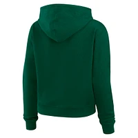 Women's WEAR by Erin Andrews  Green New York Jets Plus Waffle Hoodie Pullover Top