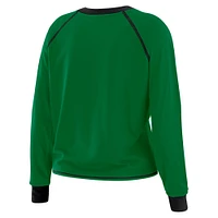 Women's WEAR by Erin Andrews Green New York Jets Tie-Front Long Sleeve T-Shirt