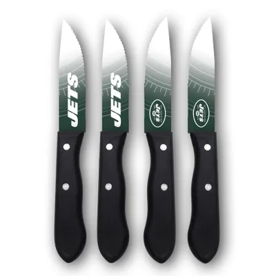 New York Jets Woodrow 4-Piece Stainless Steel Steak Knife Set