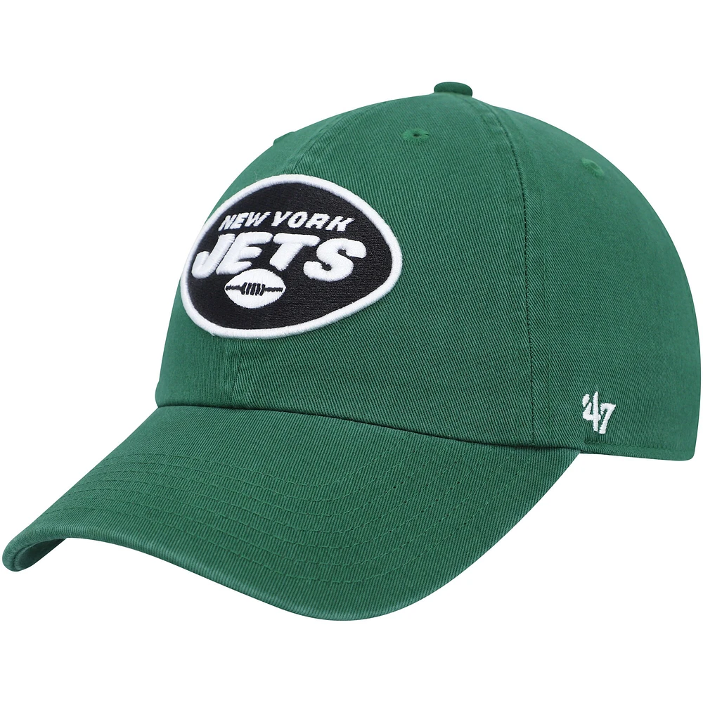 Youth '47 Green New York Jets Logo Clean Up Adjustable Hat