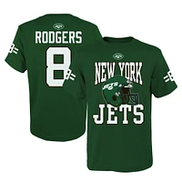 Youth Aaron Rodgers Green New York Jets Helmet T-Shirt