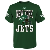 T-shirt vert pour jeune Aaron Rodgers avec casque des New York Jets