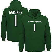 Jeune Ahmad Sauce Gardner Green New York Jets Mainliner Nom et numéro du joueur Veste zippée à capuche