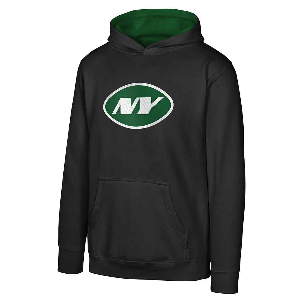 Sweat à capuche noir pour jeunes New York Jets Prime