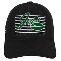 Youth Black New York Jets Retro Wooly Adjustable Hat