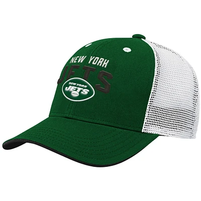 Casquette réglable New York Jets Core Lockup vert/blanc pour jeune