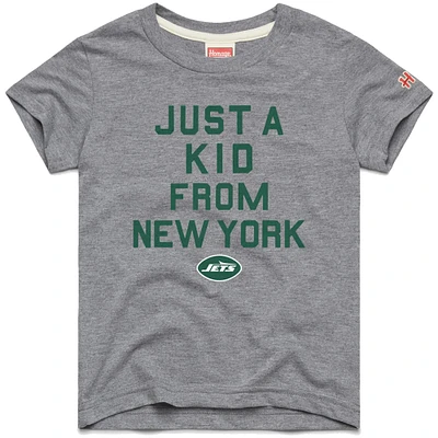 Youth Homage  Gray New York Jets Just a Kid Tri-Blend T-Shirt