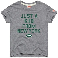 T-shirt gris a trois mélanges Just Kid des New York Jets pour jeunes