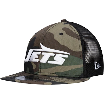 Casquette New Era Camo New York Jets Main Trucker 9FIFTY Snapback pour jeune