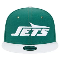 Youth New Era Green/White New York Jets Main Two-Tone 9FIFTY Snapback Hat